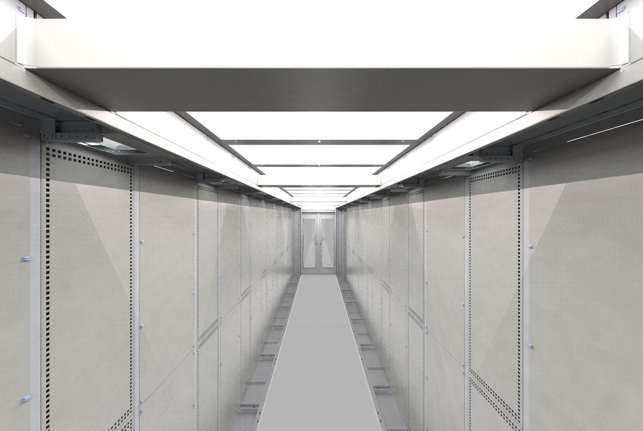 WISAR 19Zoll Technik Patchkanäle auf Racks