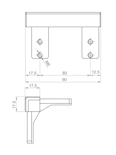 <strong>N531.OS ECKSTUECK 90MM</strong><br><strong>N531.OS PIÈCE D'ANGLE 90MM</strong>
